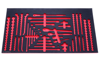 Foam Organizer for 196 Icon Sockets with 5 Ratchets and 25 Drive Tools, Version 2