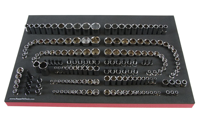 Foam Organizer for Craftsman 1/4 and 3/8-Drive Sockets from the 413-Piece Mechanics Tool Set