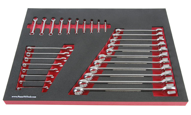 Foam Organizer for Craftsman Metric Combination Wrenches from the 413-Piece Mechanics Tool Set