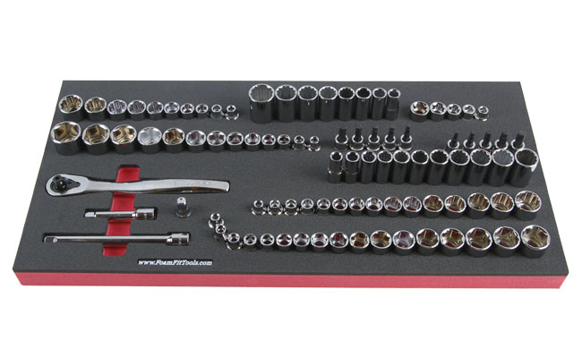 Foam Organizer for Craftsman 3/8-drive Sockets, Extensions, and Ratchet