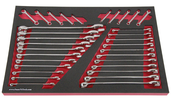 Foam Organizer for Craftsman Full-Polish Combination Wrenches from the 32-Piece Wrench Set