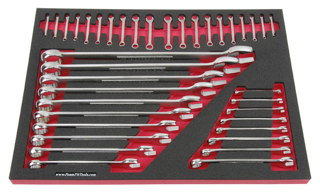 Foam Organizer for Craftsman Raised-Panel Combination Wrenches from the 63-Piece Wrench Set