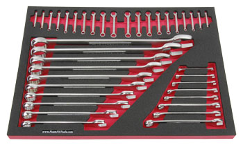 Foam Tool Organizer for 18 Craftsman Inch Combination Wrenches with 20 Ignition Wrenches