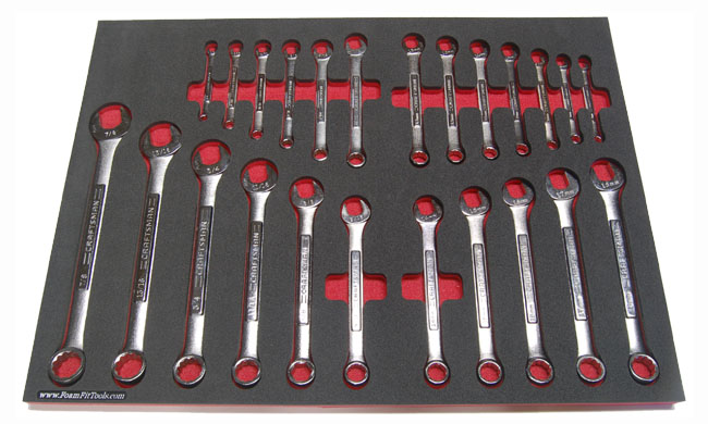 Foam Organizer for 24 Craftsman Wrenches