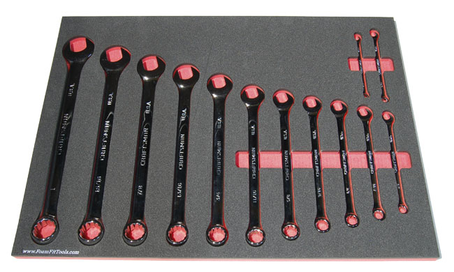 Foam Organizer for 13 Craftsman Professional Full-Polish Inch Combination Wrenches