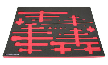 Foam Organizer for Craftsman Ratchets, Extensions, and Drive Tools from the 540-Piece Mechanics Tool Set