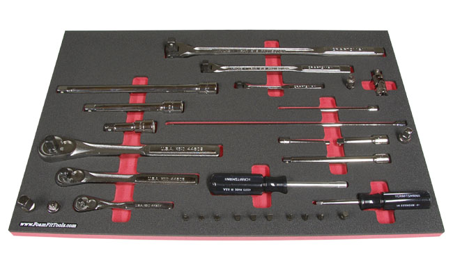 Foam Organizer for Craftsman Ratchets, Extensions, and Drive Tools from the 314-Piece Mechanics Tool Set