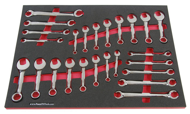 Foam Organizer for Craftsman Stubby and Flare-Nut Wrenches from the 540-Piece Mechanics Tool Set