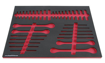 Foam Organizer for Craftsman Flat, Full-Polish, Non-Reversible Ratcheting Wrenches and Ignition Wrenches