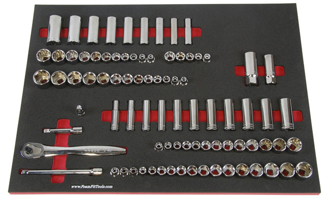 Foam Organizer for Craftsman 3/8-drive Sockets, Extensions, and Ratchet