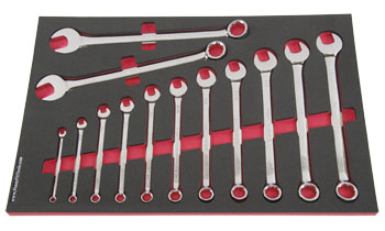 Foam Tool Organizer for 13 Craftsman Inch Full-Polish Combination Wrenches, Fits non-USA Wrenches