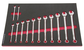 Foam Tool Organizer for 13 Craftsman Metric Full-Polish Combination Wrenches, Fits non-USA Wrenches