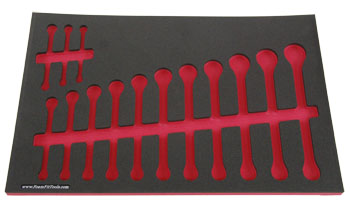 Foam Organizer for Metric Combination Wrenches from the Craftsman 500-Piece Mechanics Tool Set