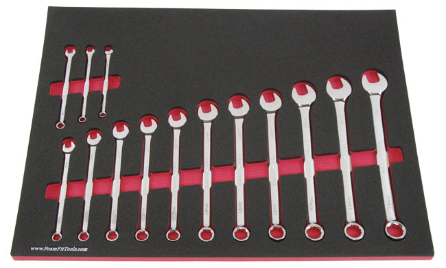 Foam Organizer for Metric Combination Wrenches from the Craftsman 500-Piece Mechanics Tool Set