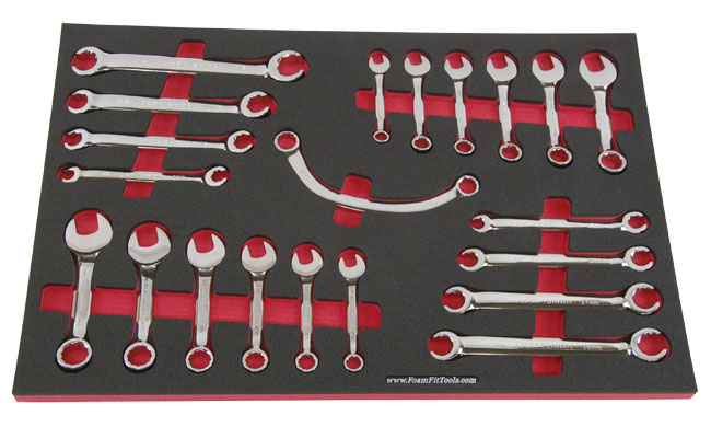 Foam Organizer for Craftsman Stubby, Obstruction, and Flare-Nut Wrenches from the 500-Piece Mechanics Tool Set