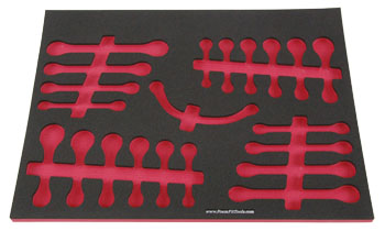 Foam Organizer for Craftsman Stubby, Obstruction, and Flare-Nut Wrenches from the 500-Piece Mechanics Tool Set