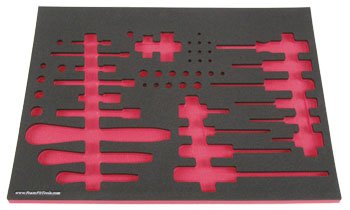 Foam Organizer for Craftsman Ratchets, Extensions, Drive Tools, and Screwdrivers from the 500-Piece Mechanics Tool Set