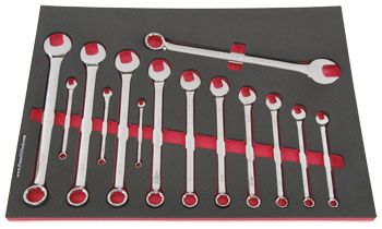 Foam Organizer for 14 Craftsman Inch Full-Polish Combination Wrench Set #2, Fits non-USA Wrenches