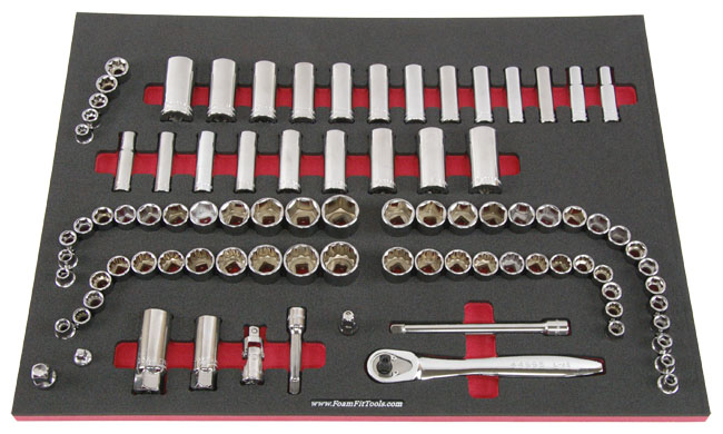 Foam Organizer for Craftsman 3/8-drive Sockets, Ratchet, and Extensions