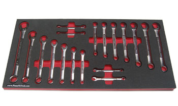 Foam Tool Organizer for 18 Craftsman Inch and Metric Combination Wrenches