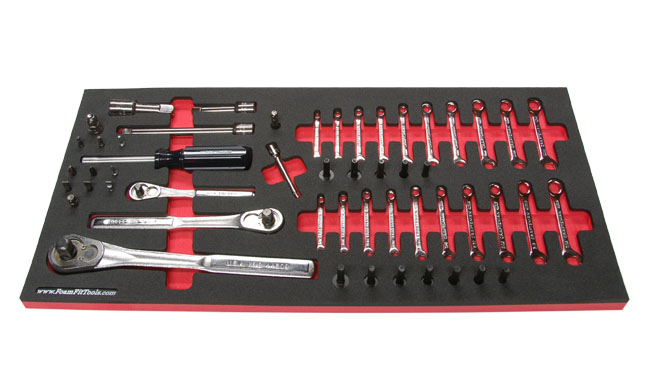 Foam Organizer for Craftsman Ratchets, Extensions, Drive Tools, and Ignition Wrenches from the 309-Piece Mechanics Tool Set