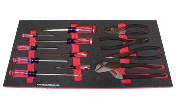 Foam Tool Organizer for 4 Craftsman Pliers and 8 Screwdrivers