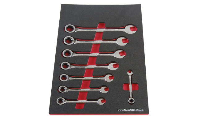 Foam Organizer for Craftsman Inch Reversible Ratcheting Wrenches from the 540-Piece Mechanics Tool Set