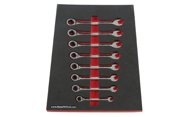 Foam Organizer for Craftsman Metric Reversible Ratcheting Wrenches from the 540-Piece Mechanics Tool Set