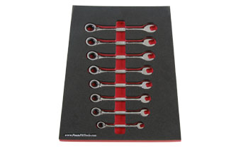 Foam Organizer for 8 Craftsman Metric Reversible Ratcheting Wrenches, Fits non-USA Wrenches