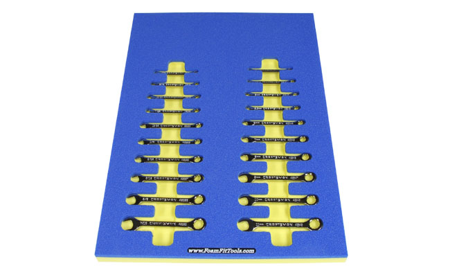 Foam Organizer for Craftsman Inch and Metric Nut Ignition Wrenches