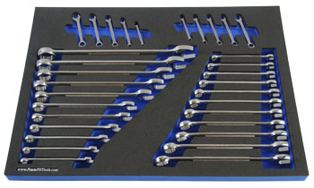 Foam Tool Organizer for 32 Craftsman Inch and Metric Combination Wrenches
