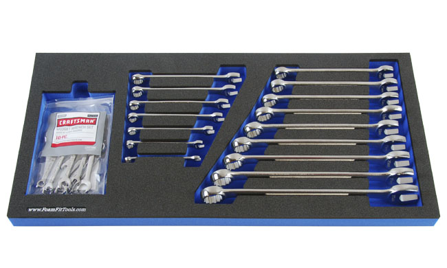 Foam Organizer for Craftsman Combination Wrenches from the 26-Piece Wrench Set