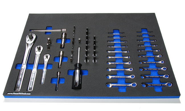 Foam Organizer for Craftsman Ratchets, Extensions, Drive Tools, and Ignition Wrenches from the 309-Piece Mechanics Tool Set