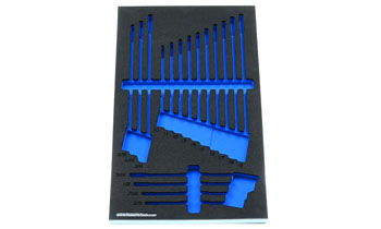 Foam Organizer for 17 Icon Reversible Ratcheting Wrenches