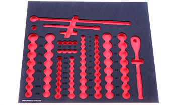 Foam Organizer for 78 Quinn 1/2-drive Sockets with Ratchet and 4 Drive Tools