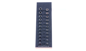 Foam Organizer for 22 Tekton 1/4-Drive Inch Sockets