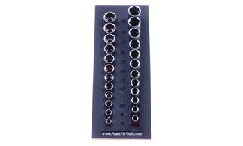 Foam Organizer for 24 Snap-on 3/8-Drive Metric Sockets