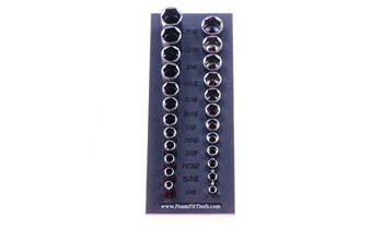 Foam Organizer for 24 Snap-on 3/8-Drive Inch Sockets