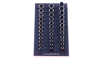 Foam Organizer for 36 Snap-on 3/8-Drive Metric Sockets