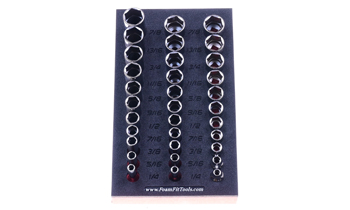 Foam Organizer for 33 Snap-on 3/8-Drive Inch Sockets