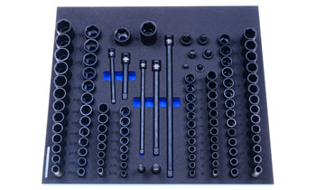Foam Organizer for 96 Quinn Impact Sockets with 13 Drive Tools