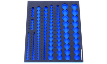 Foam Organizer for 124 Tekton Metric Sockets
