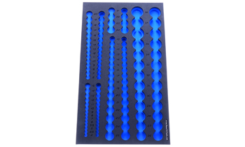 Foam Organizer for 124 Tekton Metric Sockets