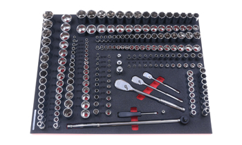 Foam Tool Organizer for 194 Quinn Sockets with 3 Ratchets and 6 Drive Tools